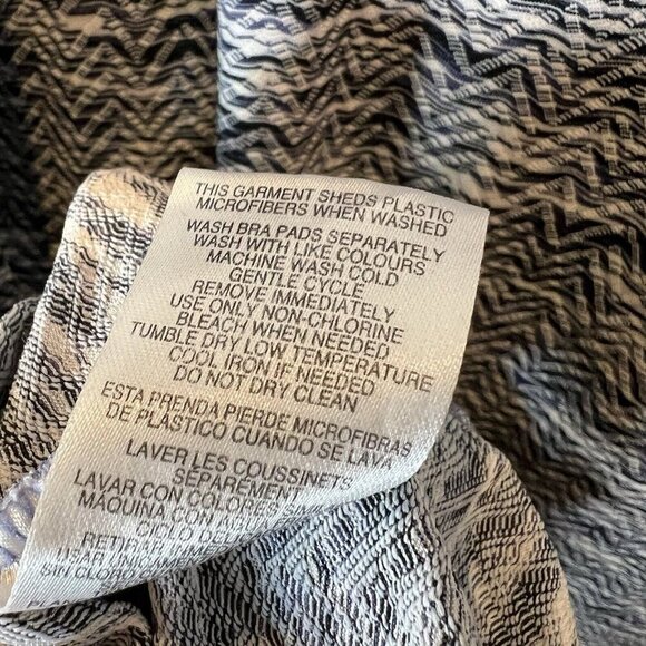 MPG Mondetta Performance Gear Travel Black Purple Grey White Dress Zig Zag L - Picture 9 of 11